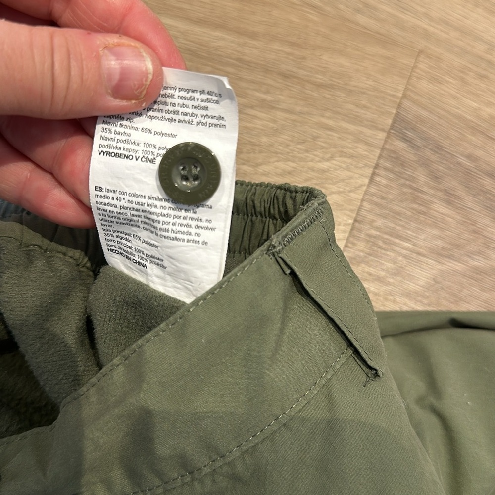 Fleece Lined Pants Hiking Pants Mountain Warehouse Olive Green Twill - Picture 11 of 11